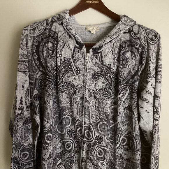 Ladies 3XL Live and Let Live Hoodie Full ZIP Long Sleeve Black,White, Gray - Picture 2 of 5